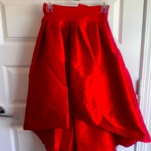 Red Puffed Skirt